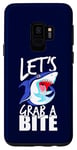 Coque pour Galaxy S9 Let's Grab A Bite Shark Graphique Humour Citation Sarcastique