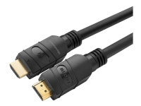MicroConnect - High Speed - HDMI-kabel med Ethernet - HDMI hann til HDMI hann - 15 m - dobbeltisolert - svart - innendørs, støtte for Dolby DTS-HD Master Audio, 1-veis, 4 K 60 Hz (4096 x 2160) støtte