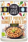 Free & Easy Organic Sweet Potato Kale & Coconut Curry 400g-9 Pack