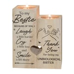 Crazyfly To My Bestie - Smile A Lot More - Candle Holder with Candle Gift for Bestie Best Friend Perfect keepsake (style 2)