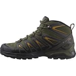 SALOMON X Ultra Pioneer Mid Climasalomon Waterproof Hiking Boots for Men Trail Running Shoe, Olive Night, 9 UK