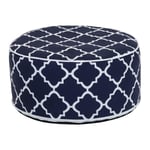 Indoor/Outdoor Inflatable Foot Stool Pouffe Bean Bag - Navy