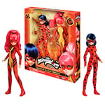 Bandai - Miraculous World : Shanghai, la légende de Ladydragon - Poupées - Ladybug & Lady Dragon - Poupées mannequin articulées 26 cm - P50368