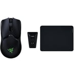 Razer Viper Ultimate - Wireless Gaming Mouse with Dock Station Black & Gigantus V2 Medium - Soft Gaming Mouse Mat for Speed and Control,360 x 270 x 3 mm, Non-Slip Rubber, Textured Micro-Weave Cloth