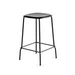 HAY Soft Edge 85 Low barpall black, svart stålstativ
