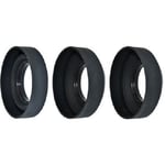72mm 3-Stage Screw-in Rubber Lens Hood for Canon Nikon Olympus Panasonic Sony