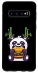 Coque pour Galaxy S10 Panda amusant pour les amateurs de hamburger pour hommes, femmes, enfants Cheeseburger