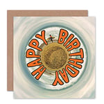 Wee Blue Coo CARD GREETING HAPPY BIRTHDAY LITTLE PLANET BEACH SURF
