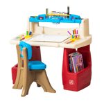 Step 2 Art Desk Deluxe Master Activity Table With Chair Kids Children Set NEW UK