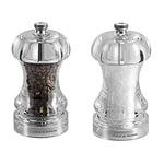 Cole & Mason H14501P/H14502P Capstan Clear Salt and Pepper Mills | Precision+ | Acrylic | 115mm | Bundle Set | Includes 2 x Grinders | Lifetime Mechanism Guarantee