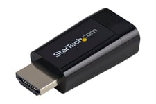 StarTech.com Compact HDMI to VGA Adapter Converter - Ideal for Chromebooks Ultrabooks & Laptops - 1920x1200/1080p - videokort - HDMI / VGA - 4.5 cm