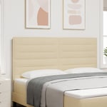 Sänggavel Linjer Design Grädde 180 cm Tyg