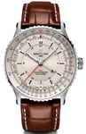 Breitling Watch Navitimer Automatic GMT 41 Cream Leather