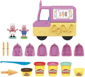 Play-Doh Peppa's Ice Cream Playset with Ice Cream Truck, Peppa and George Figure