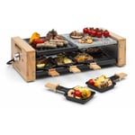 Klarstein - Chateaubriand Nuovo Appareil à raclette pour 8 grill 1200W pierre & in - Noir