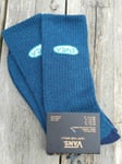 VANS 8.5-12 Eu 42-47 CUSHIONED Turquoise Navy Marl Cotton Crew Socks