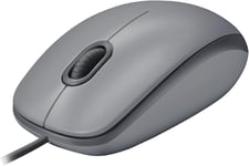 Logitech Wired USB Mouse Silent Buttons Comfortable Full-Size Use Design