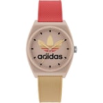 Wristwatch ADIDAS STREET PROJECT TWO AOST23056 Silicone Red Beige