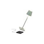 Zafferano - Lampe à led poldina pro micro -rechargeable- sage-ld0490g3