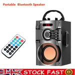 Portable Bluetooth Speaker Wireless Subwoofer MP3 Player FM Radio with Remote UK