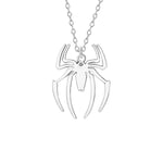 Spindelhänge Halsband i Rostfritt Stål Lätt Spiderman Berlock Smycken för Kvinnor Flickor Pojkar Barn