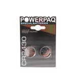 Powerpaq Lithium CR2430 knappcellsbatteri - 2 st.