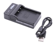 vhbw Chargeur USB de batterie compatible avec JVC GZ-V515, GZ-V570, GZ-VX700, GZ-VX700BUS batterie appareil photo digital, DSLR, action cam