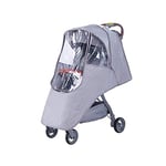 Baby stroller raincoat Strollers origin supply warm wind and rain rain hat breathable baby stroller Buggy rain cover Stroller Accessories (Color : Grey)
