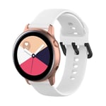 Samsung Galaxy Watch Active - Silikone fleksibel urrem - Hvid str. S