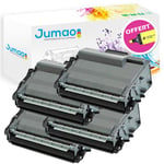 Lot de 4 Toners cartouches type Jumao compatibles pour Brother HL-L6300DW, Noir