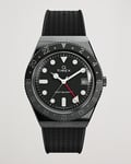 Timex Q Diver GMT 38mm Rubber Strap Black/Grey