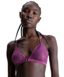 Calvin Klein Womens 000QF7167E Geo Lace Triangle Bra - Pink Nylon - Size 8 UK