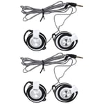 2pcs  Wired Headset Clip On Ear Headphones EarHook