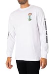 HikerdelicMountain Back Graphic Long Sleeved T-Shirt - White