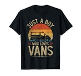 Vintage Vans, Just A Boy Who Loves Vans Boys kids Men's T-Shirt