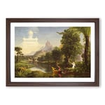 Big Box Art Thomas Cole The Ages of Life Youth Framed Wall Art Picture Print Ready to Hang, Walnut A2 (62 x 45 cm)