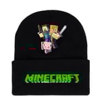 Minecraft Spel Tryckt Beanie Stickad Hatt Barn Pojkar Flickor Trend Vinter Ull Varm Skidkeps A
