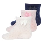 Ewers Vauvan sukat 3-pack polka dots ja rusetti marine /pink/latte