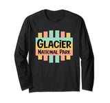 Glacier Natl Park Retro US National Parks Nostalgic Sign Long Sleeve T-Shirt