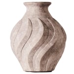 Dusty Deco Swirl Vase Stor, Grå Keramikk