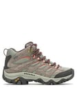 Merrell Women's Moab 3 GORE-TEX Mid Hiking Boots - Grey, Grey, Size 4, Women