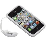 NEW White JVC Gumy Case Cover for Apple iphone 4 4S Soft Grip Silicone Rubber