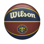 WILSON Ballon de Basket, NBA TEAM TRIBUTE, DENVER NUGGETS, Extérieur, caoutchouc, taille : 7