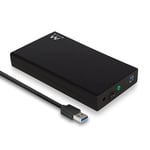 Boîtier Externe 3,5" SATA vers USB 3.0, Haute Vitesse de Transfert, Compatible avec Les disques durs, idéal pour Le Stockage Externe et la Sauvegarde.