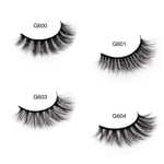 5-par lösögonfransar - 3D faux mink - Svarta Black 3D faux mink - G604