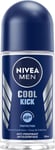 NIVEA MEN Cool Kick Anti-Perspirant Deodorant Roll on Pack of 6 (6 X 50 Ml), Men