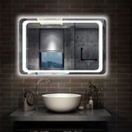 Xinyang 700x500 Bathroom Wall Mirror with LED Lights,with Demister Pad,Touch Sensor,IP44,Landscape or Portrait