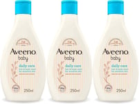 Aveeno Baby Hair & Body Wash 250ml X 3