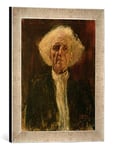 Kunst für Alle 'Encadré Image de Gustav Klimt Study of The Head of a Blind Man en Pression dans Le Cadre de Photos, 30 x 40 cm Fait Main de qualité, Argent Raya