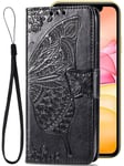 stilluxy iPhone11 Case Wallet Butterfly Flower Compatible with Apple iPhone 11 Cover Flip Girly Folio Phone11 ipone11 i11 Coque Card Holder I Phone iPone Cell Phone 6.1 inch (Black)
